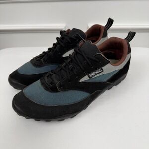 Shimano SH-M032 Mens Mountain Biking Shoes Black Teal Size 43 SPD Cycling Shoes